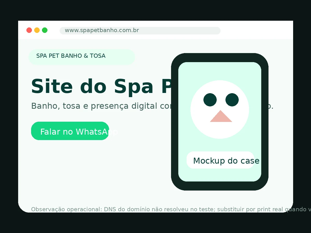 Prévia visual Spa Pet Banho